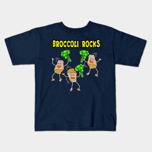 Three Broccoli Light Rocks Kids T-Shirt